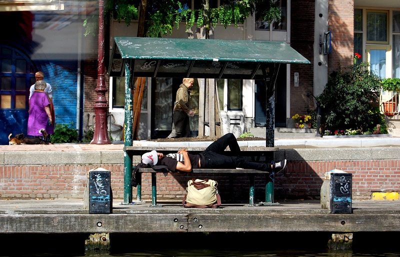 Descansando de Amsterdam